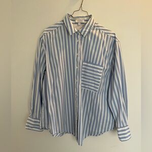 Blue striped button down